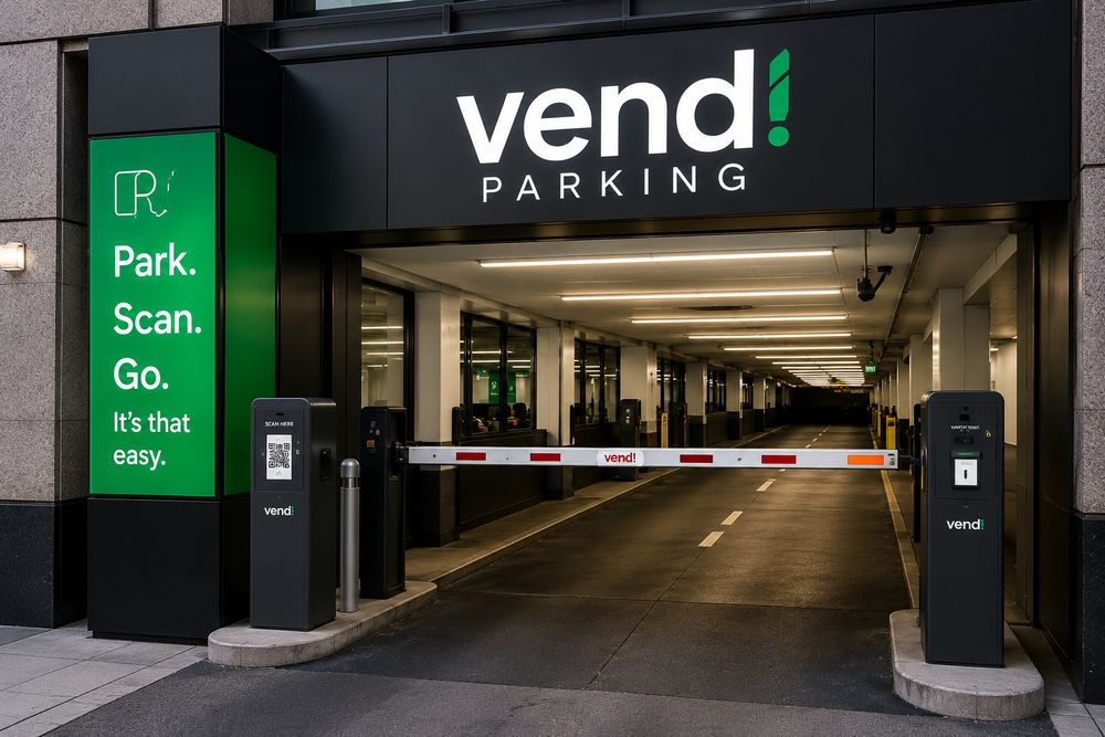 Entrance to the Vend Parking garage